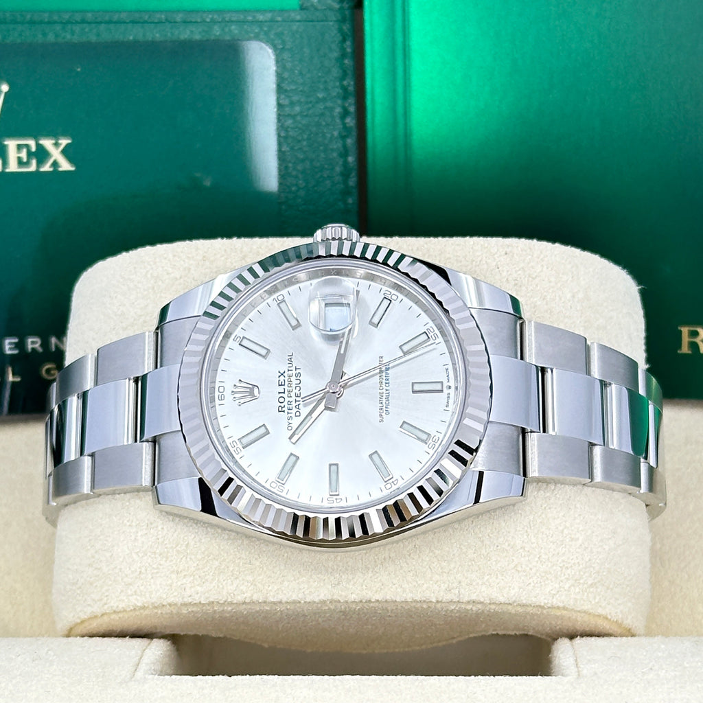 Datejust 41, Stainless Steel and 18k White Gold, 41mm, Ref# 126334-0003