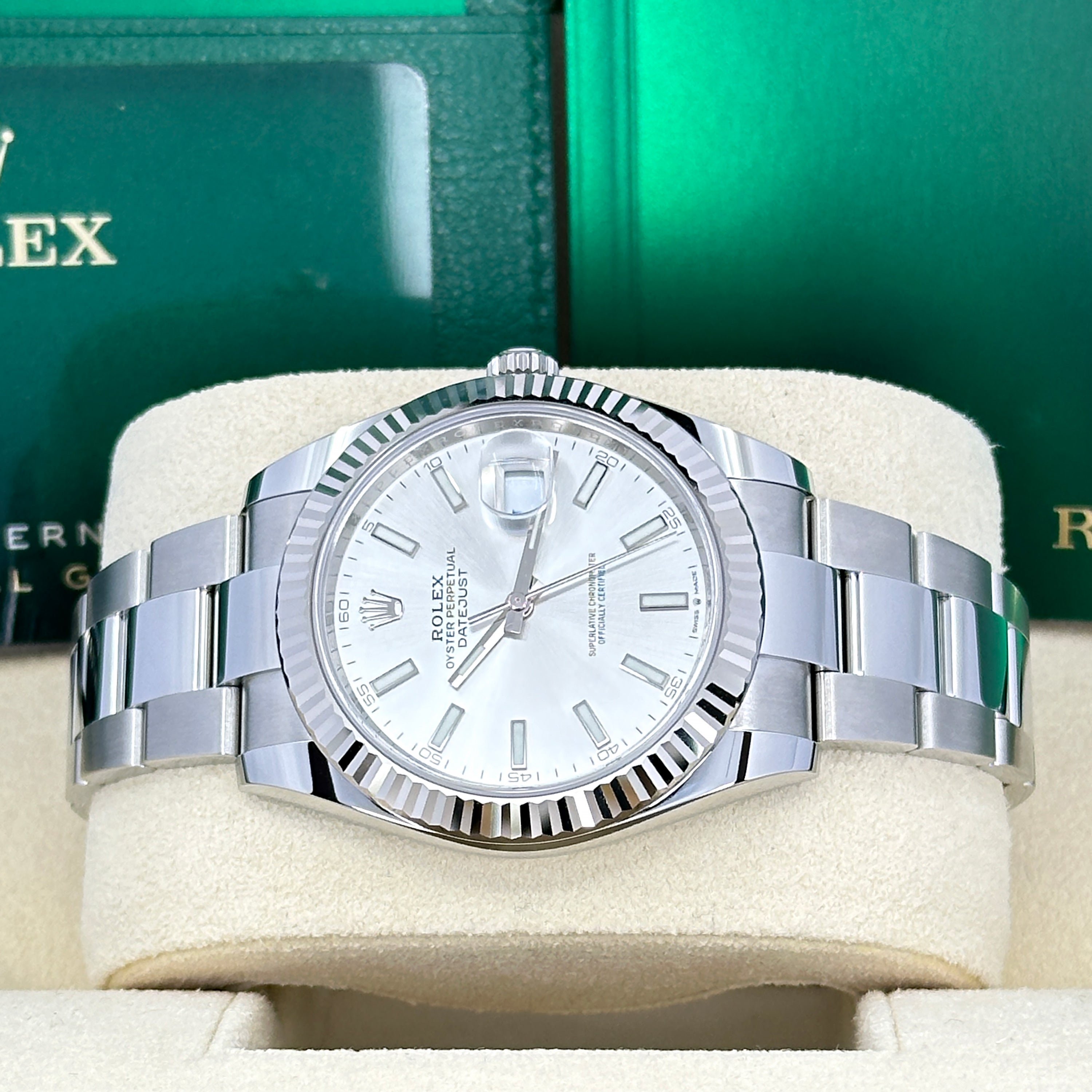 Datejust 41, Stainless Steel and 18k White Gold, 41mm, Ref# 126334-0003
