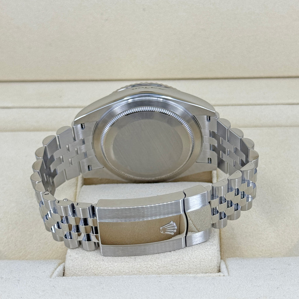 Sky-Dweller, 42mm, Oystersteel and 18k White Gold, White, Jubilee, Ref# 336934-0004