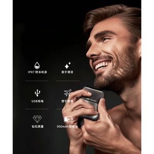 IPX7 mini shaver in hand