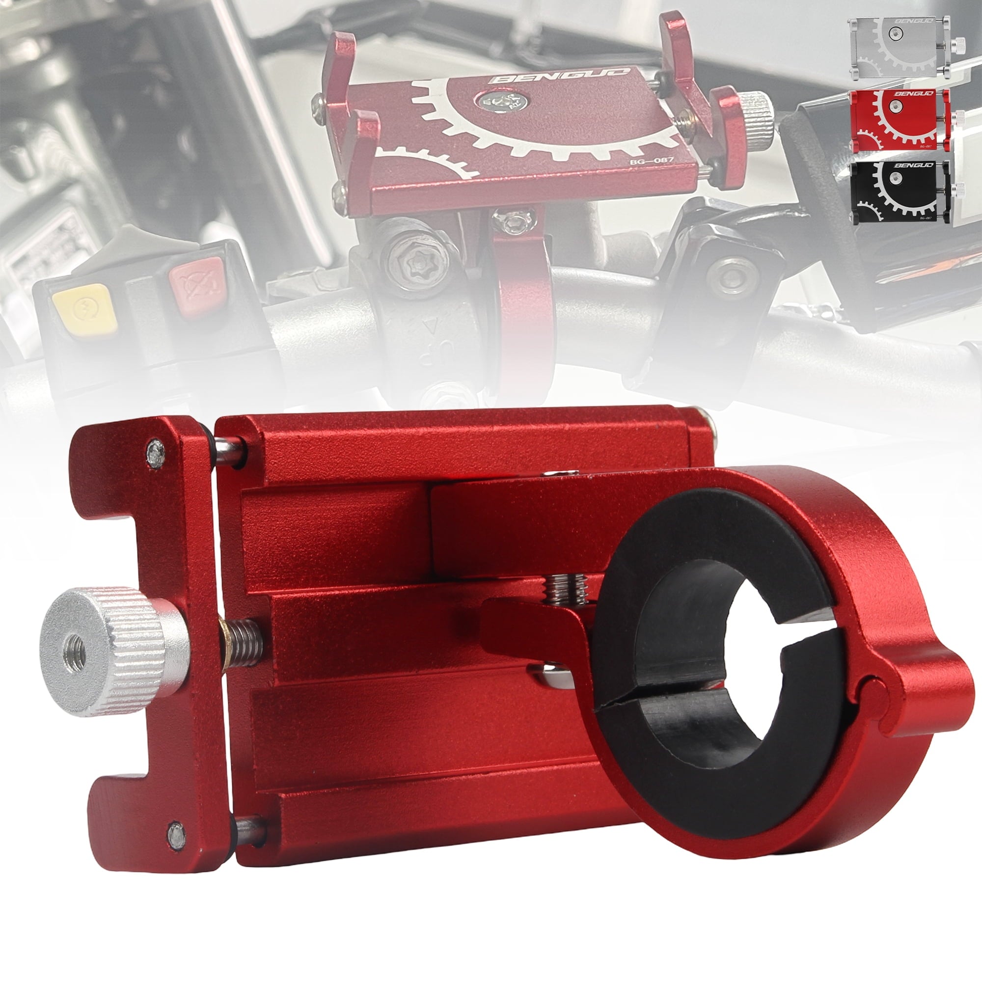 PowerMotor 6061-T6 Aluminum 360° Motorcycle Phone Mount - image 1
