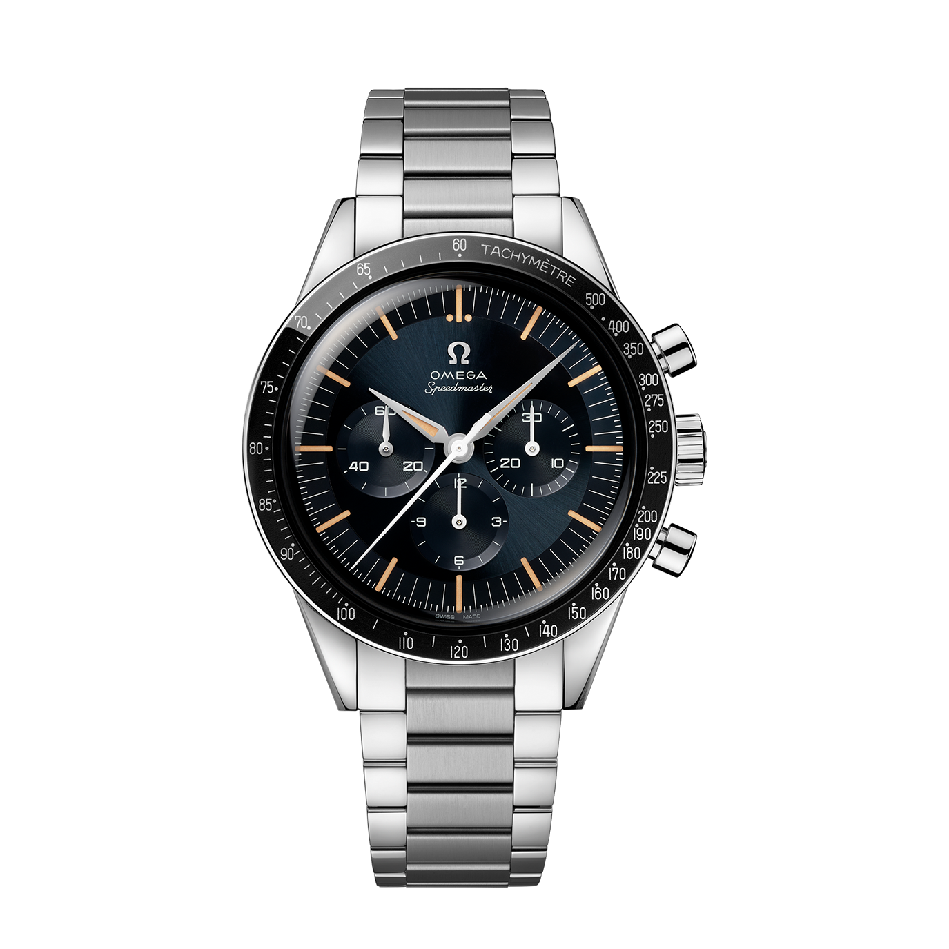 Unworn, Speedmaster First in Space, Co-Axial Chronograph, 39, 7mm, Ref# 310.30.40.50.06.001, box and papers