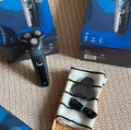 Outdoor Travel Portable Floating Ball Electric Shaver Magnetic Round Men Shaving Razor Complete Kit
