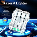 Pakiss Multi-Function Razor & Lighter, 2-in-1 Electric Shaver with Tungsten Wire Ignition