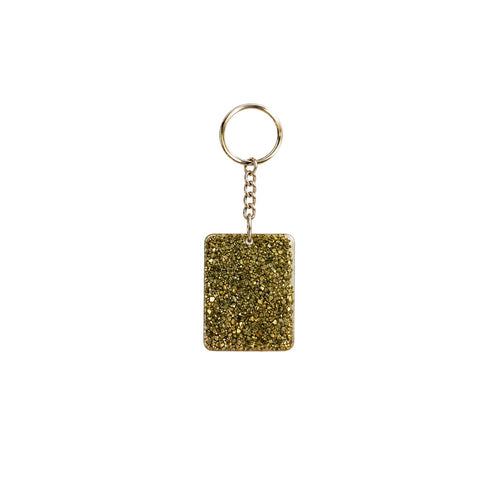 Natural Pyrite Luxury Carabiner Keychain Rectangle Gold Glitter Mineral Key Ring Portable