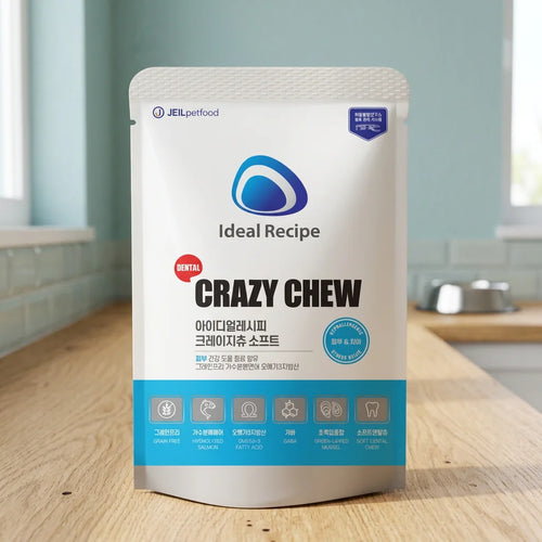 Ideal Recipe Crazy Chew Grain Free Dental Treats for Dogs with Hydrolyzed Salmon