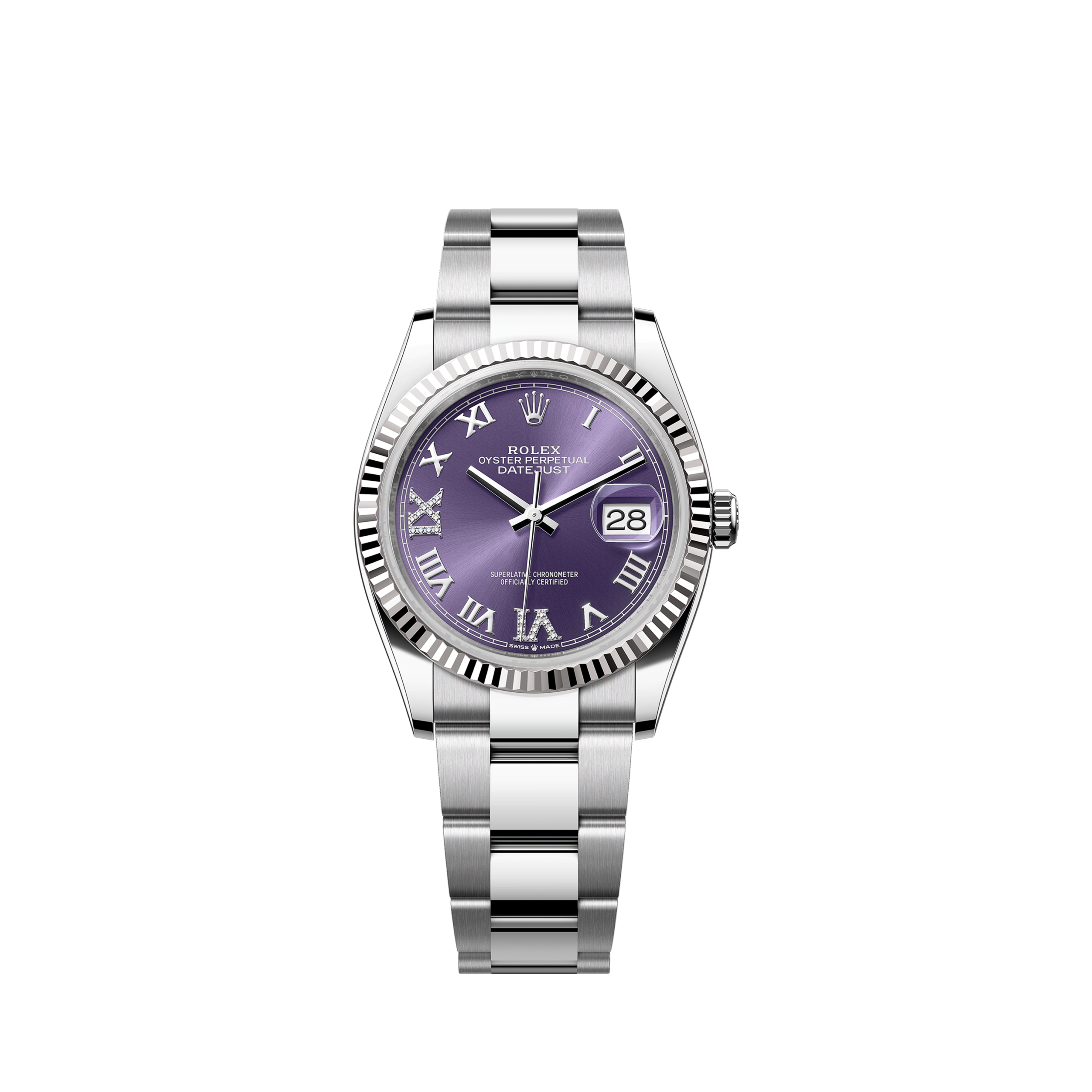 Datejust 36, Stainless Steel and 18k White Gold, 36mm, Ref# 126234-0022