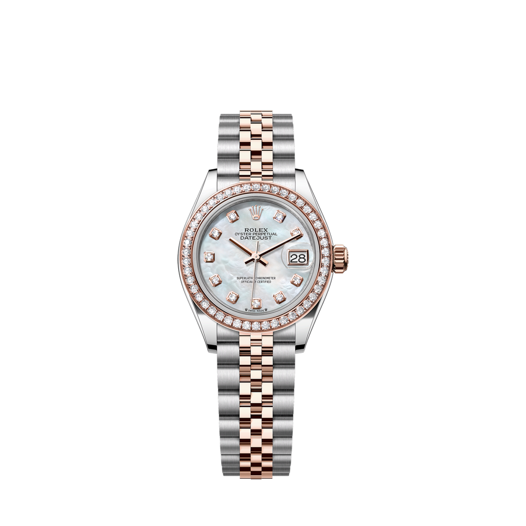 Lady-Datejust 28, Oystersteel and 18k Everose Gold, Ref# 279381RBR-0013