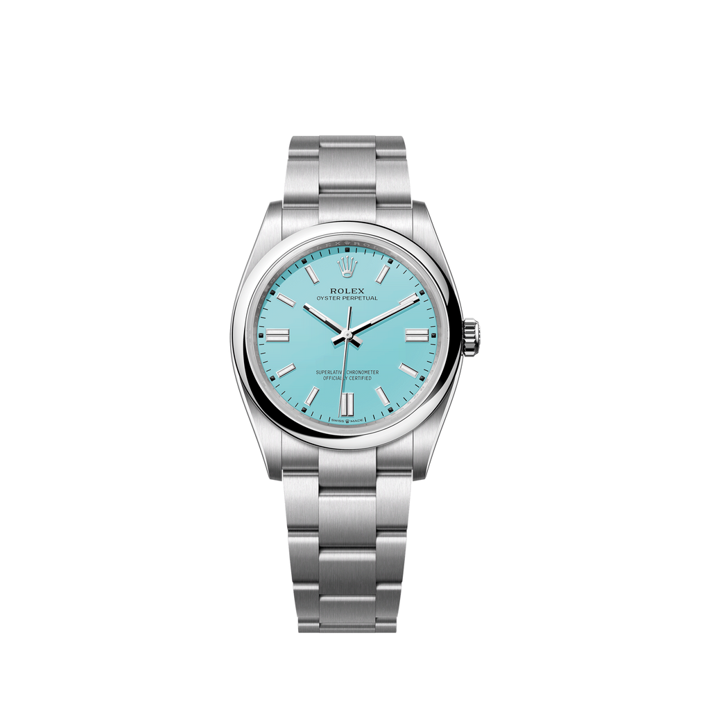 Oyster Perpetual 36, Turquoise blue dial, 36mm, Oystersteel Ref# 126000-0006