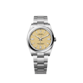 Unworn 2025, Oyster Perpetual, Oystersteel 36mm, Beige dial, Domed Oyster, Ref# 126000-0012, box and papers
