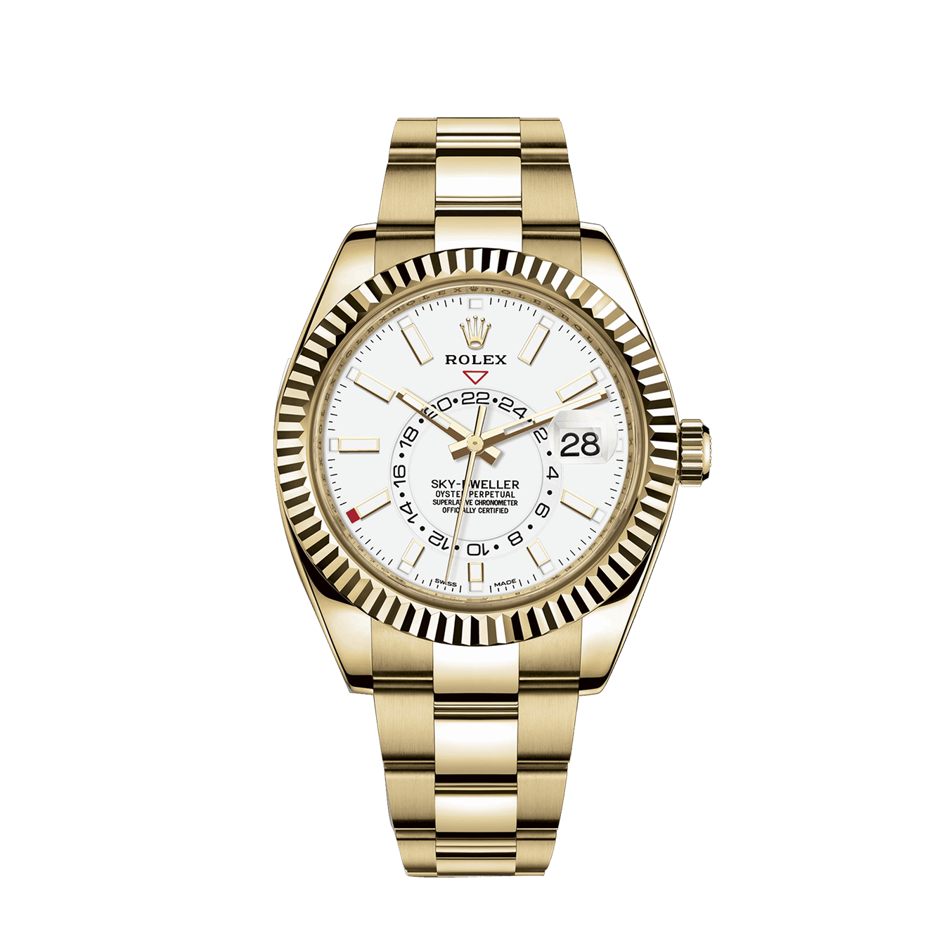 Sky-Dweller 42mm, 18k Yellow Gold, Ref# 326938-0005