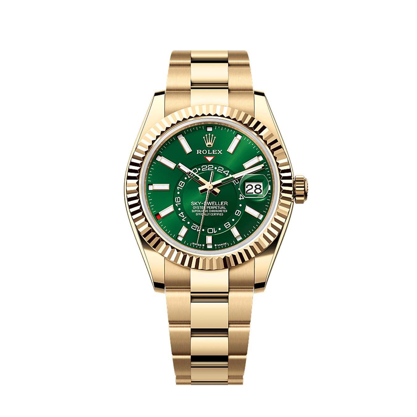 Unworn 2025, Sky-Dweller, 42mm, 18k Yellow Gold, Ref# 336938-0007, box & papers