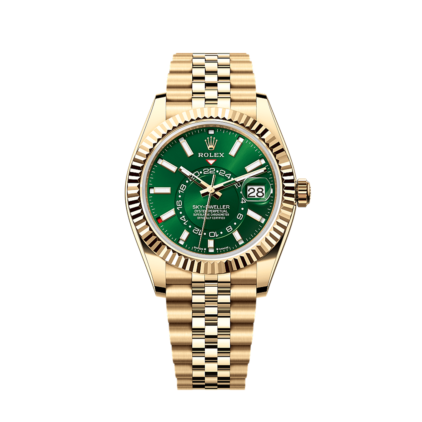 Unworn 2025, Sky-Dweller, 42mm, 18k Yellow Gold, Ref# 336938-0008, box & papers
