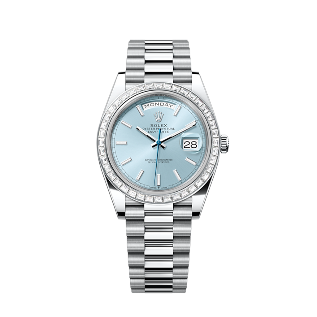 Day-Date 40, Platinum with Diamond-set, 40mm, Ref# 228396tbr-0039