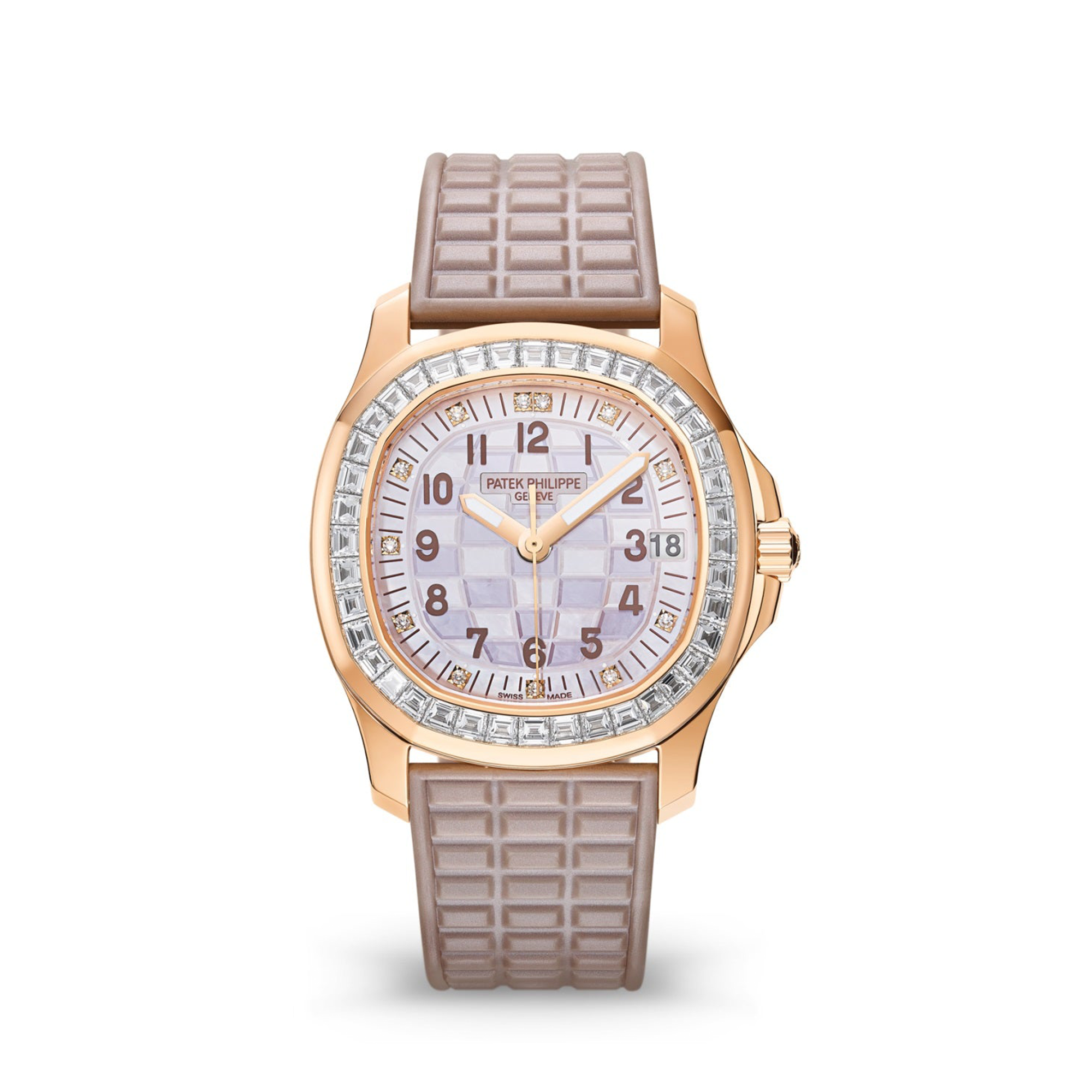 Aquanaut Luce Haute Joaillerie, 18k Rose Gold, 35, 6mm, Ref# 5072R-001