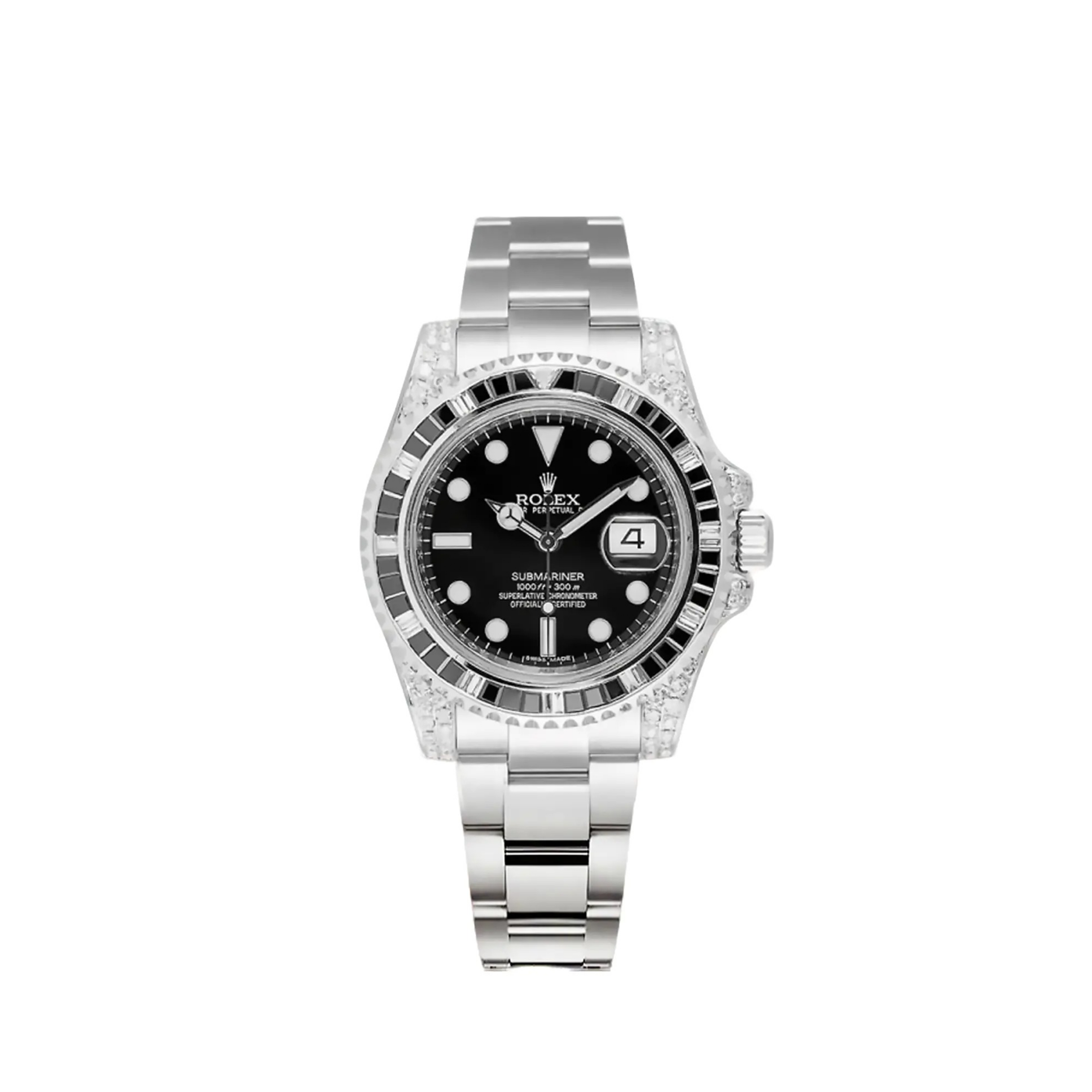 Submariner Date Silver Black Diamond, 40mm, Ref#116610LN