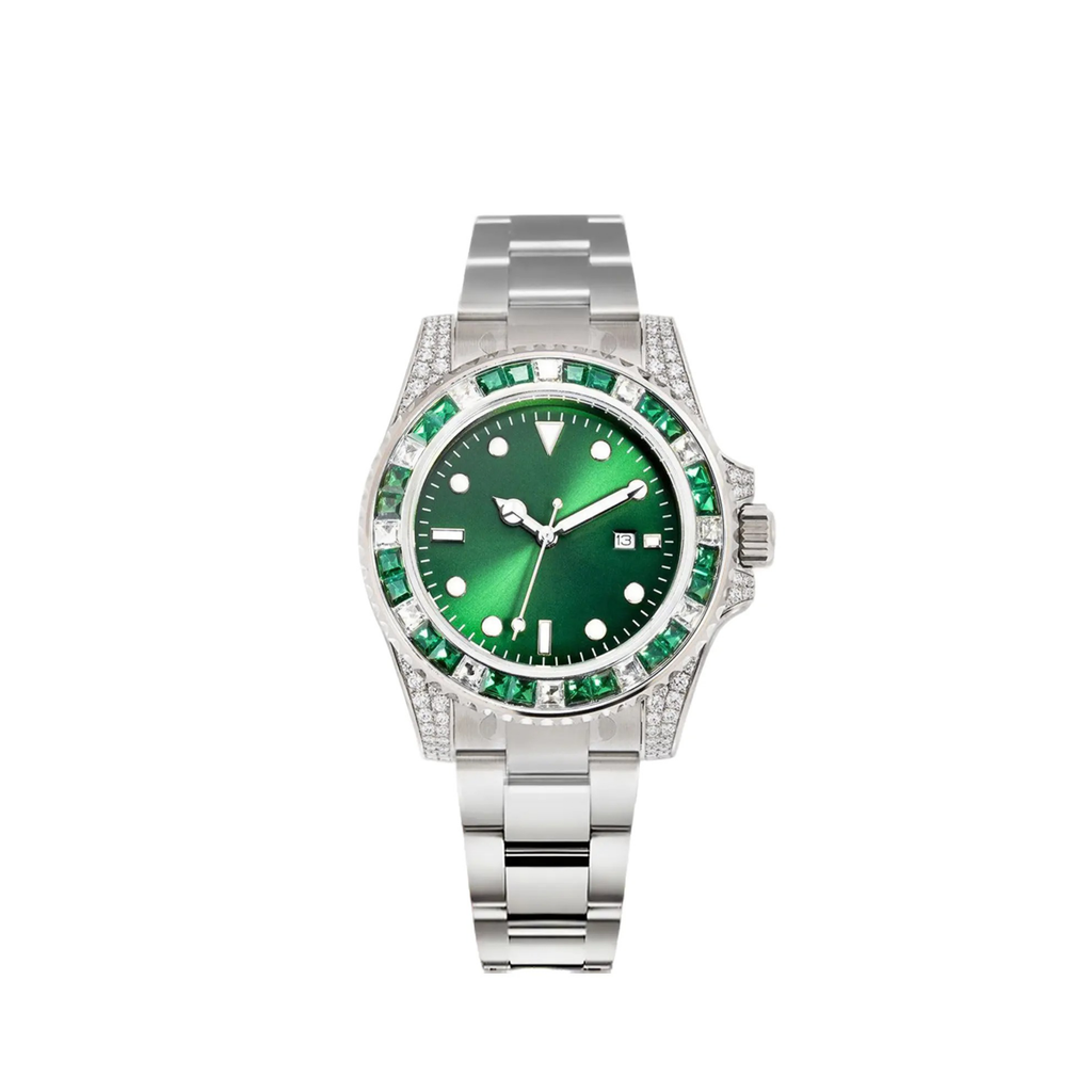 Submariner Date, 18K White Gold Diamonds Emerald UNWORN, 40mm