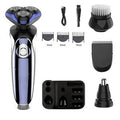 Waterproof Men's Electric Shaver Rechargeable Cordless Wet Dry Rotary Shaver