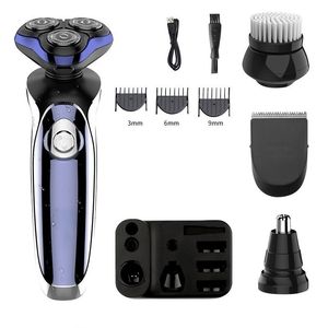 Waterproof Men's Electric Shaver Rechargeable Cordless Wet Dry Rotary Shaver