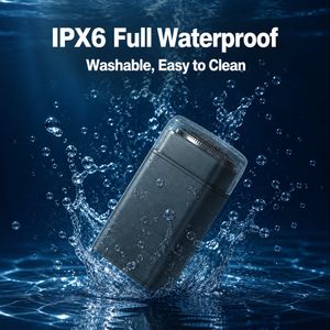 [Zsm] Pocket-Sized Black Type-C Fast Charge Wet Dry Shaving Portable Electric Shaver