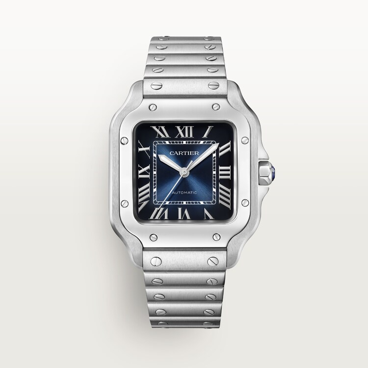 Unworn Santos de, Stainless Steel, 35.1mm, Ref# WSSA0063, box and papers