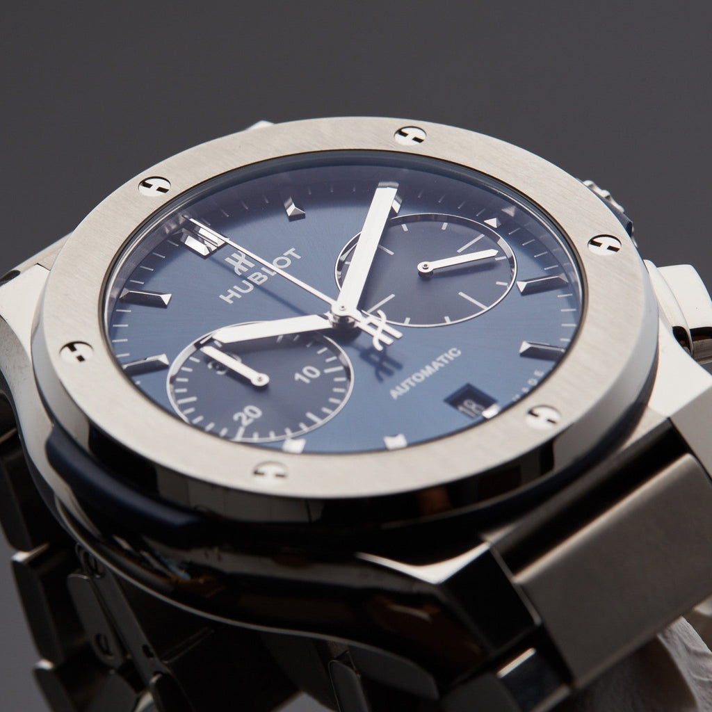 Classic Fusion Blue Chronograph Titanium Bracelet 45mm, Ref# 520.NX.7170.NX