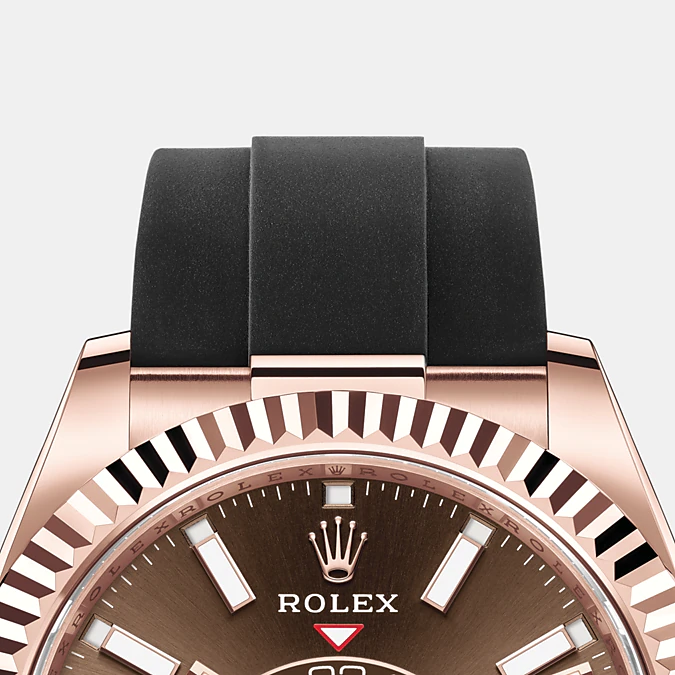 Sky-Dweller 42mm, 18k Everose Gold, Oysterflex, Ref# 326235-0005