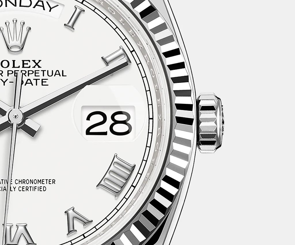 Day-Date, 36mm, Platinum, Ref# 128236-0007