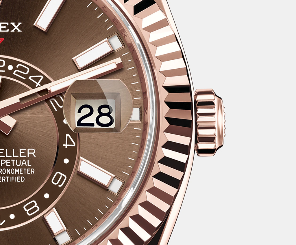 Sky-Dweller 42mm, 18k Everose Gold, Oysterflex, Ref# 326235-0005