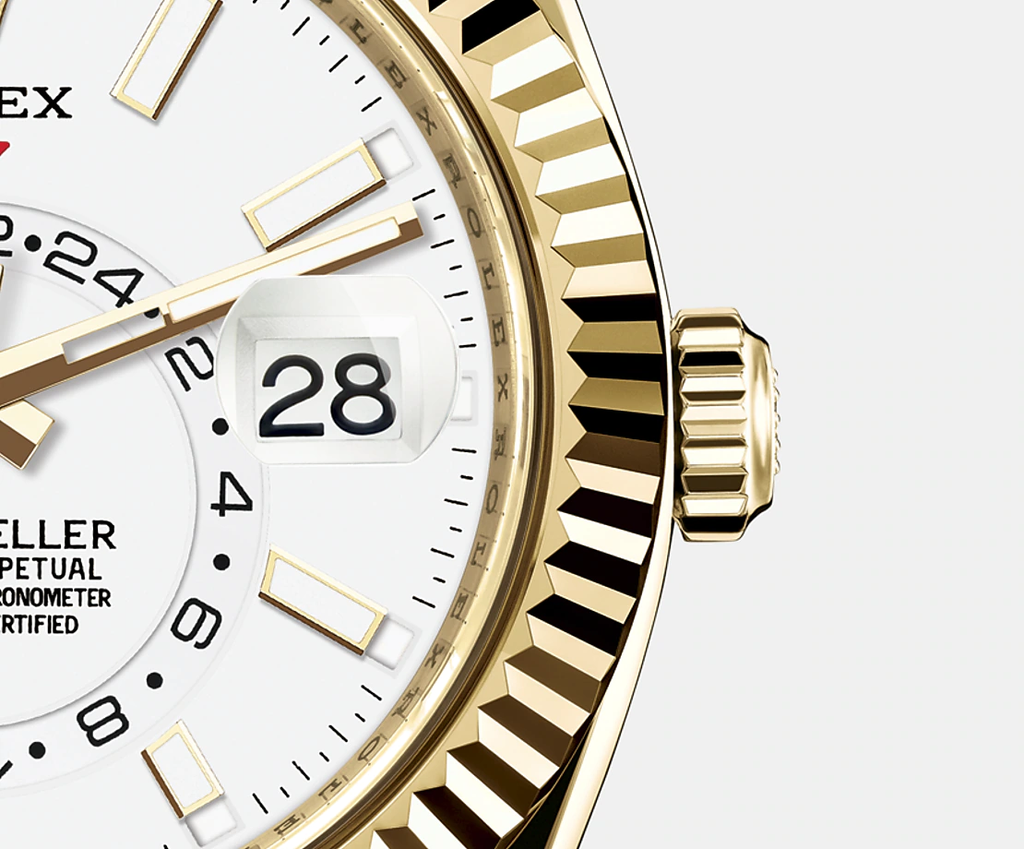 Sky-Dweller 42mm, 18k Yellow Gold, Oysterflex Ref# 326238-0006