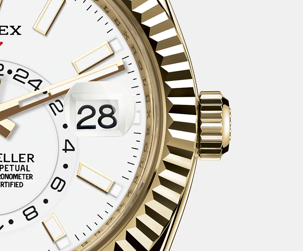 Sky-Dweller 42mm, 18k Yellow Gold, Ref# 326938-0005