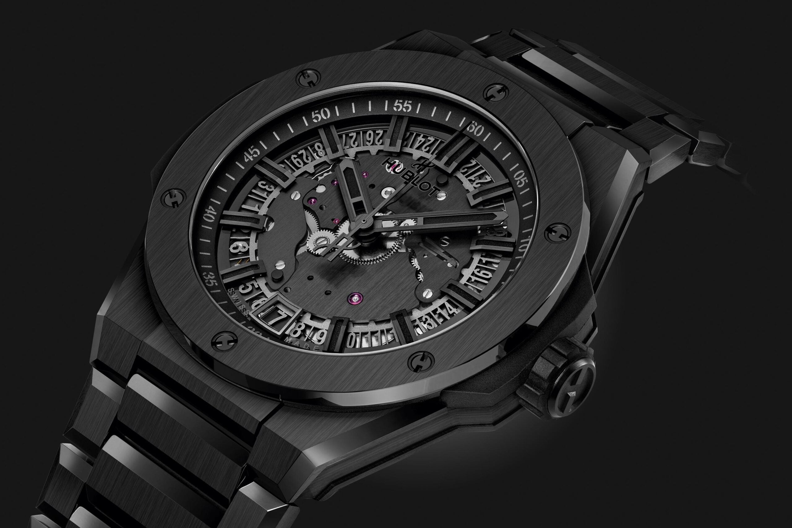 Big Bang INTEGRATED TIME ONLY ALL BLACK Ref# 456.CX.0140.CX