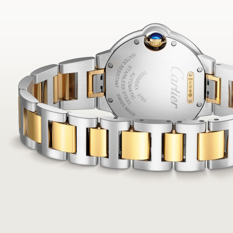 Unworn Ballon Bleu, Stainless Steel and 18k Yellow Gold, 36mm, Ladies, Ref# W2BB0038, box and papers