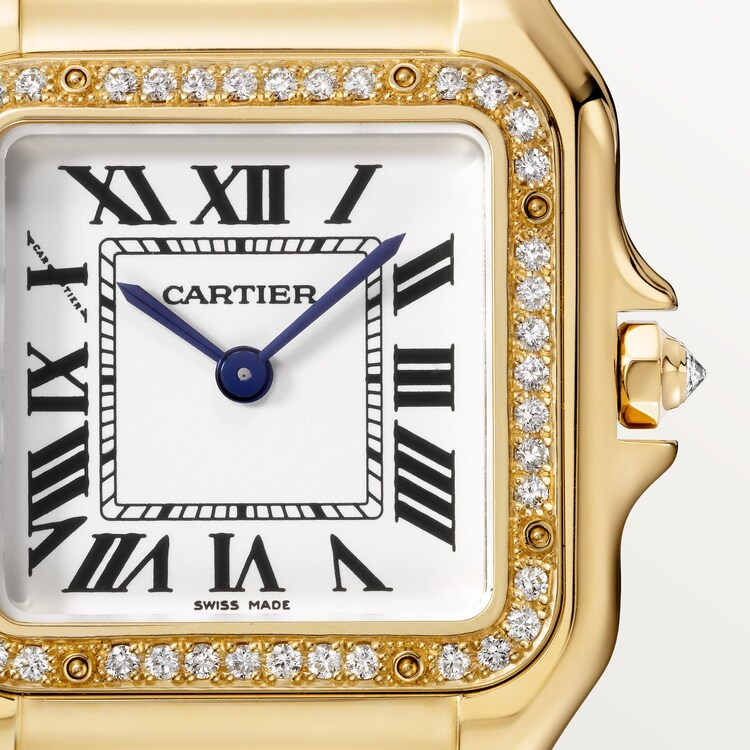 Unworn Panthère de Medium, 18k Yellow Gold, Diamonds, 27mm x 36mm, Ref# WJPN0016, box and papers