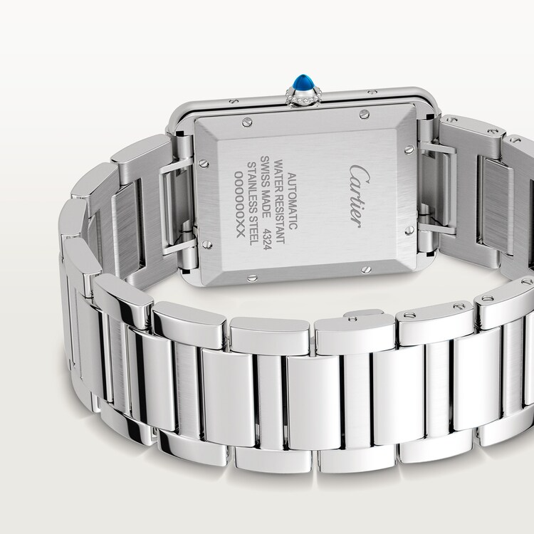 Unworn Tank Must de, Extra-large Stainless Steel, 41mm x 31mm, Ref# WSTA0053, box and papers