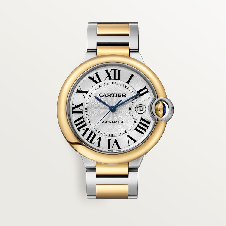 Unworn Ballon Bleu, Stainless Steel and 18k Yellow Gold, 42mm, Ref# W2BB0039, box and papers