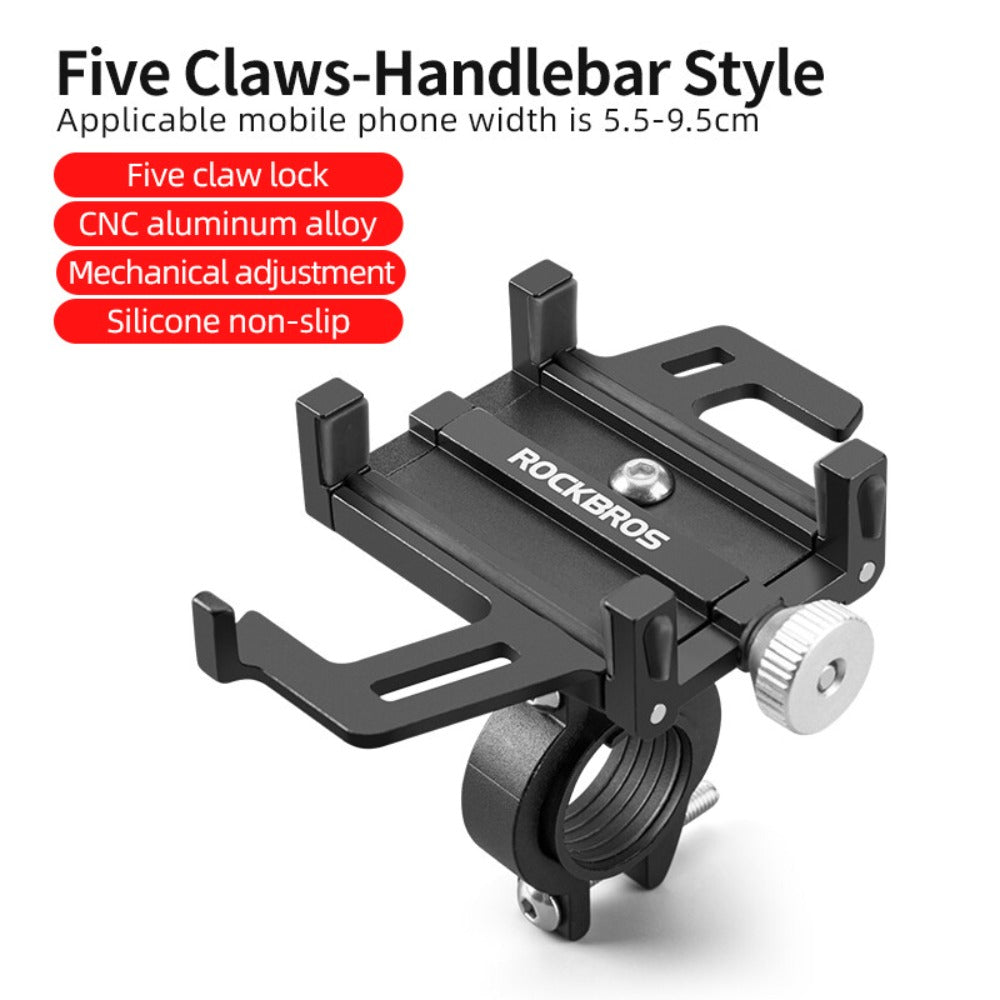 ROCKBROS CNC Aluminum Motorcycle Phone Mount with Vibration Dampener - image 2