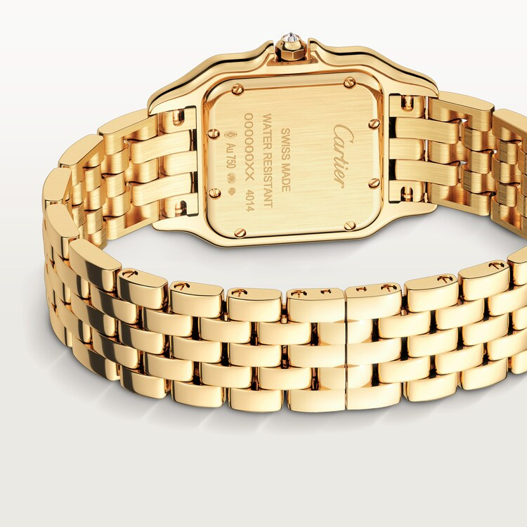 Unworn Panthère de Medium, 18k Yellow Gold, Diamonds, 27mm x 36mm, Ref# WJPN0016, box and papers
