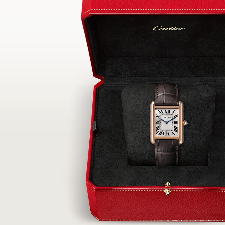 Unworn, Tank Louis, 18k Rose Gold, 33.7mm x 25.5mm, Ref# WGTA0011, box and papers
