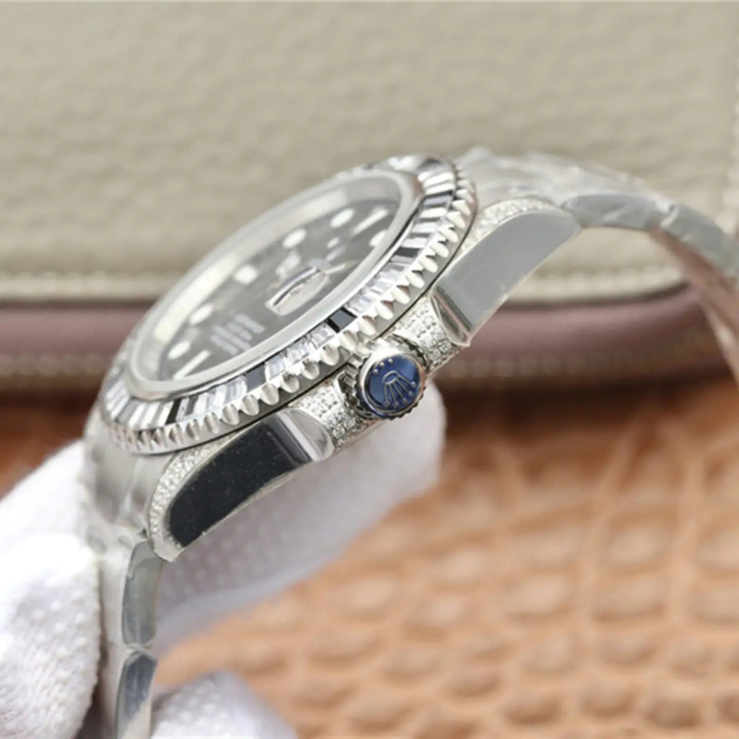 Submariner Date Silver Black Diamond, 40mm, Ref#116610LN