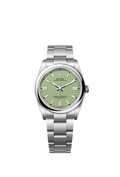 Unworn 2025, Oyster Perpetual, Oystersteel 36mm, Pistachio-green dial, Domed Oyster, Ref# 126000-0011, box and papers