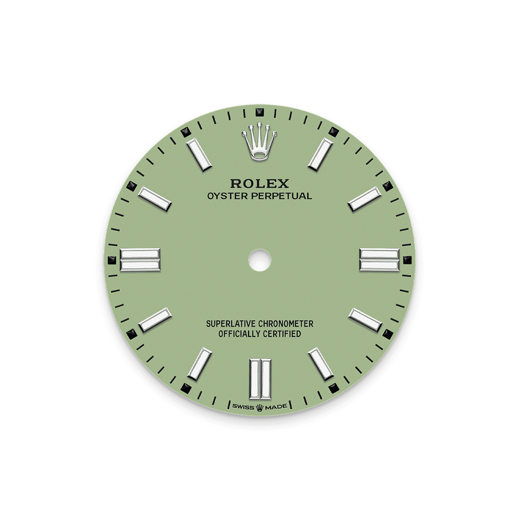 Unworn 2025, Oyster Perpetual, Oystersteel 36mm, Pistachio-green dial, Domed Oyster, Ref# 126000-0011, box and papers