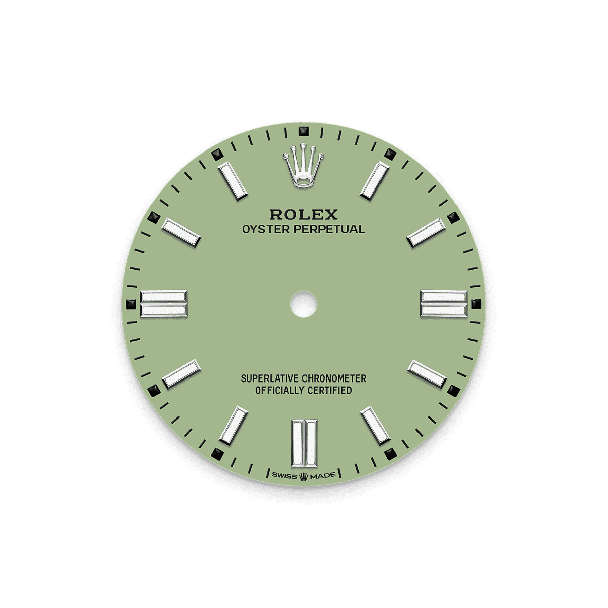 Unworn 2025, Oyster Perpetual, Oystersteel 36mm, Pistachio-green dial, Domed Oyster, Ref# 126000-0011, box and papers