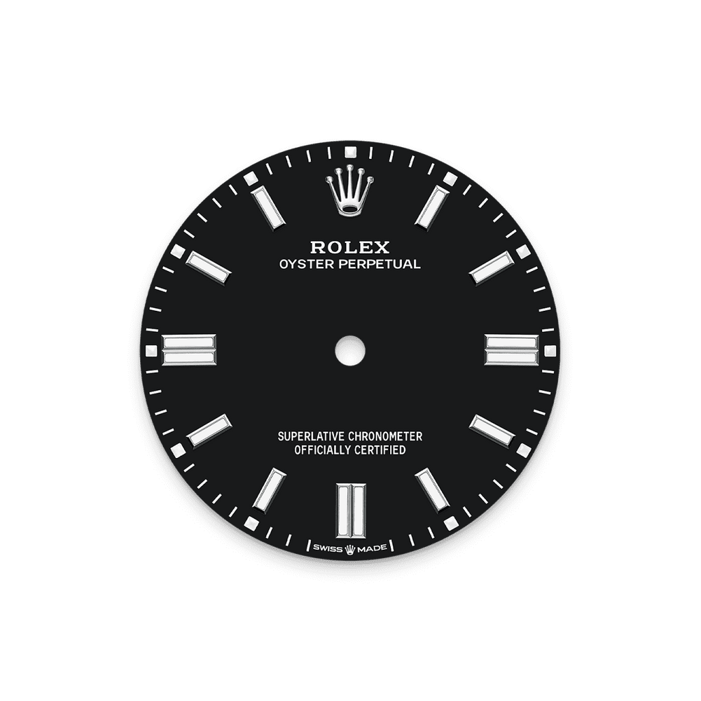 Unworn 2025, Oyster Perpetual, Oystersteel 41mm, Black dial, Domed Oyster, Ref# 134300-0008, box and papers