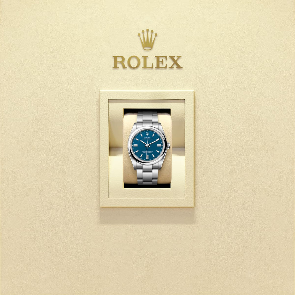Unworn 2025, Oyster Perpetual, Oystersteel 41mm, Blue dial, Domed Oyster, Ref# 134300-0009, box and papers