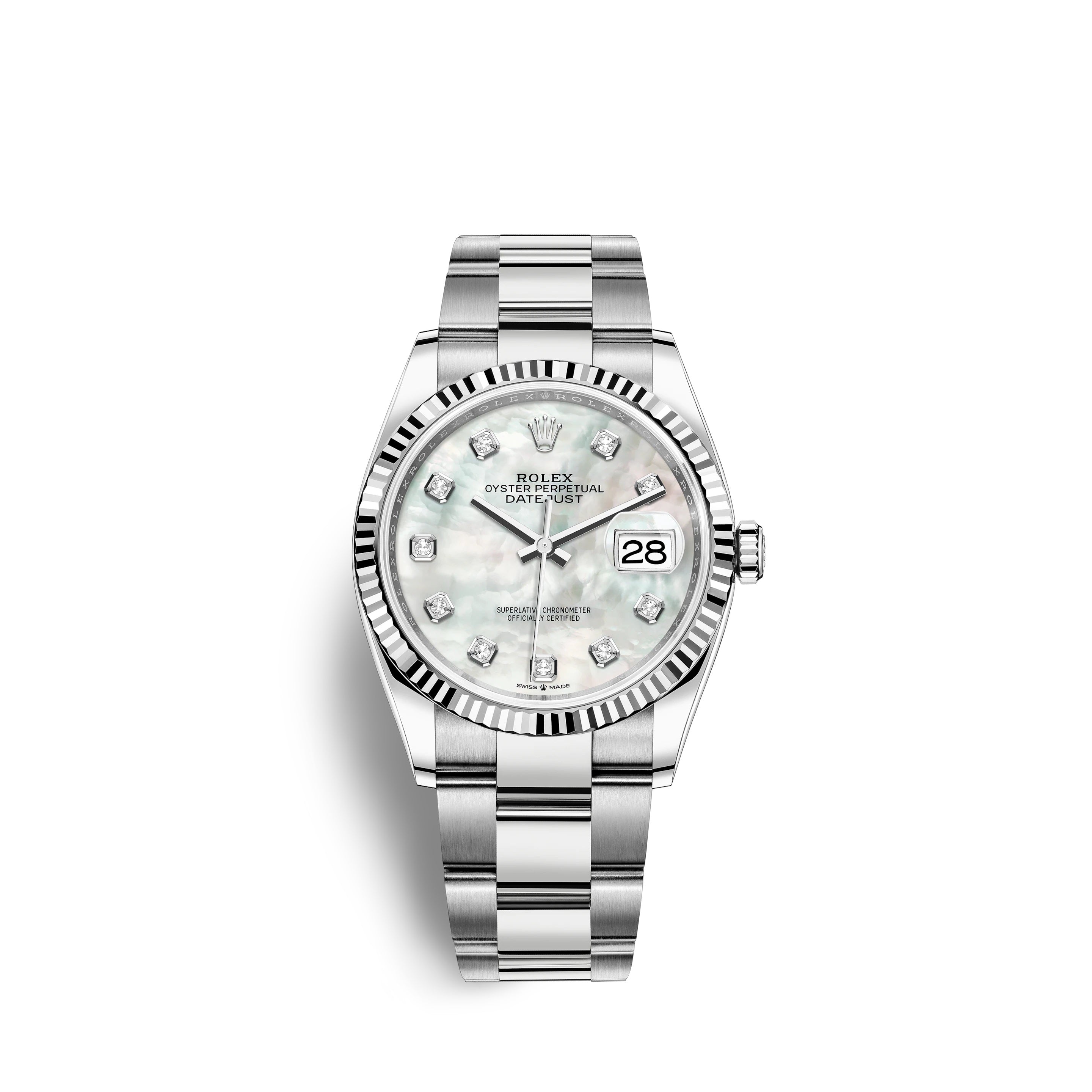 Datejust 36, Stainless Steel and 18k White Gold, 36mm, Ref# 126234-0020