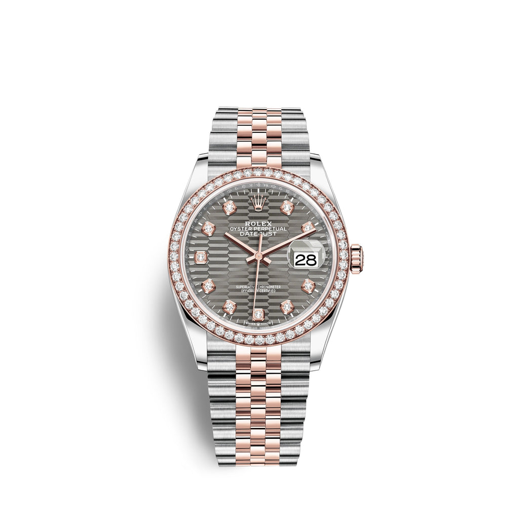Datejust 36mm, Oystersteel and 18k Everose Gold, Ref# 126281rbr-0029