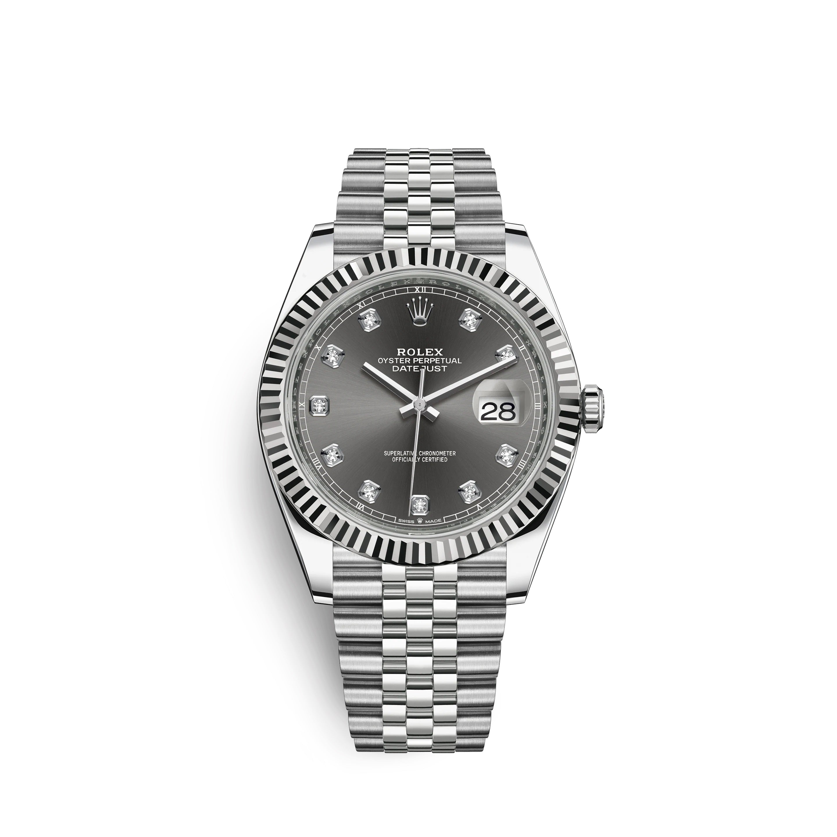 Datejust 41, Stainless Steel and 18k White Gold, 41mm, Ref# 126334-0006