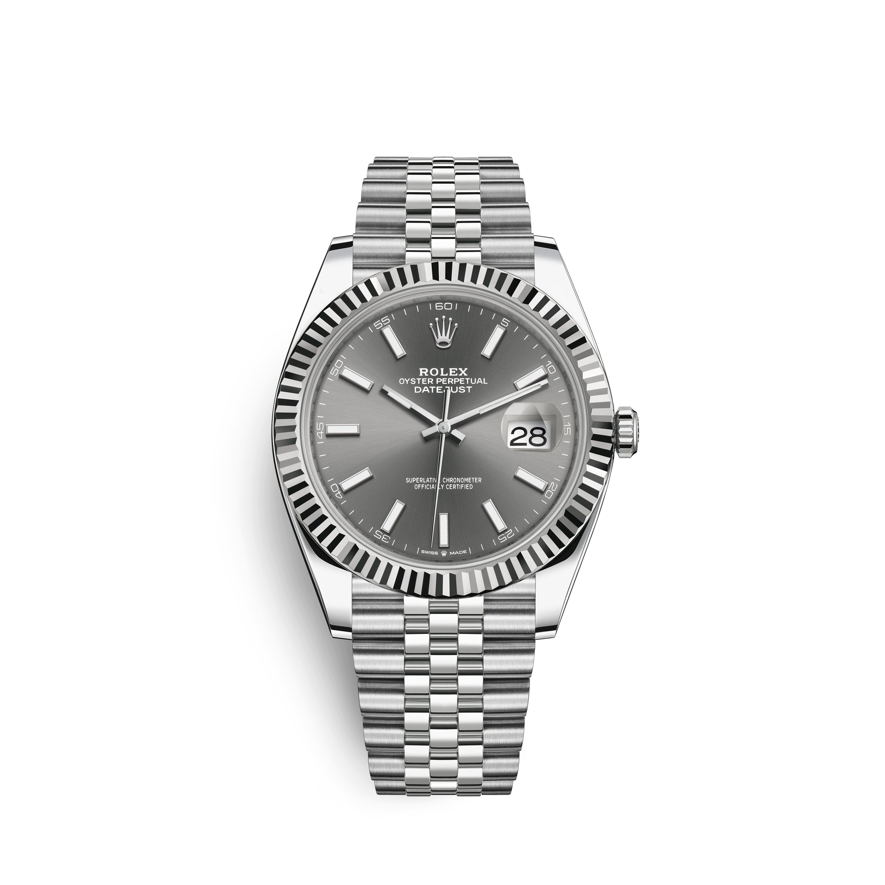 Datejust 41, Stainless Steel and 18k White Gold, 41mm, Ref# 126334-0014