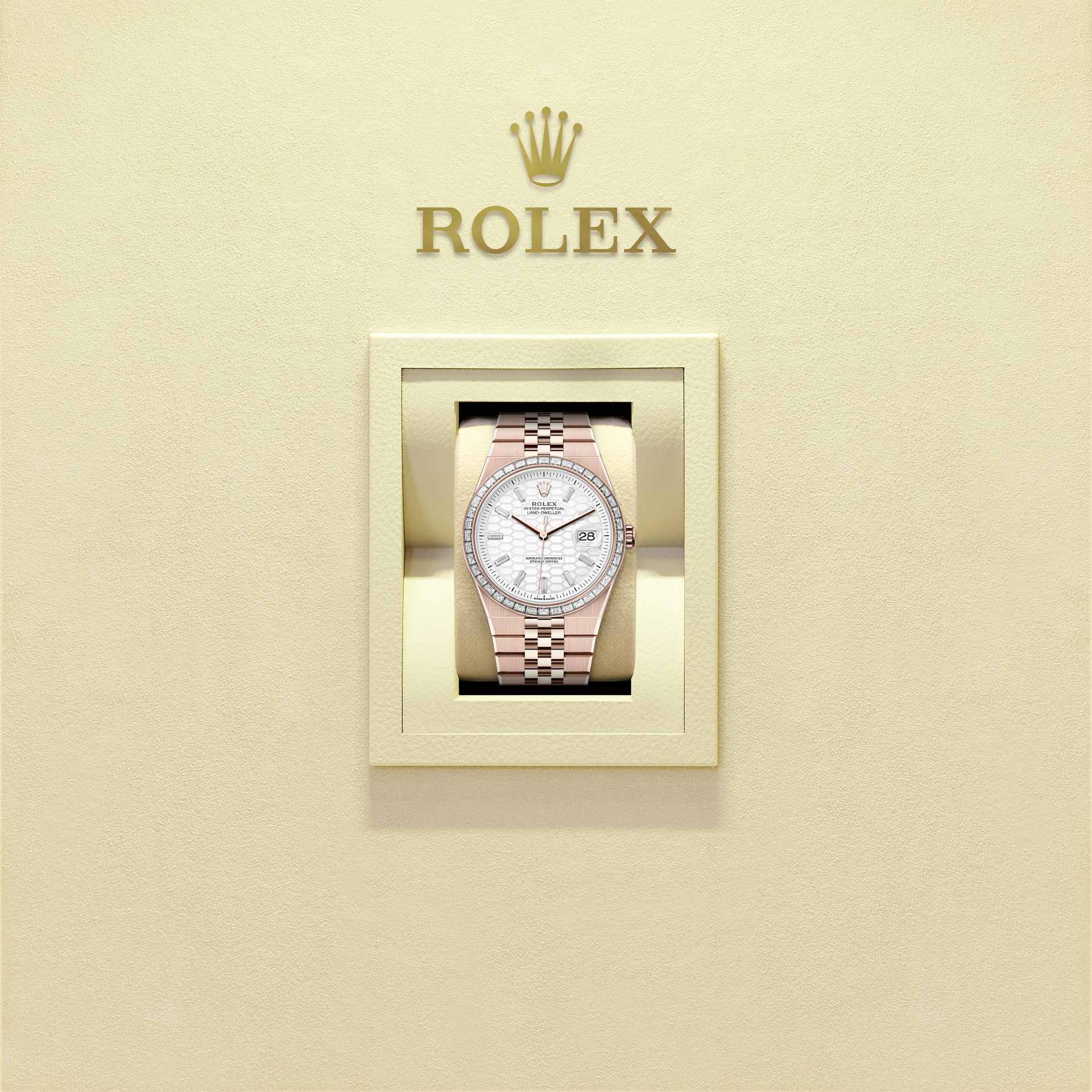 Land-Dweller 40mm Oyster Everose Gold & Diamonds M127385TBR-0003